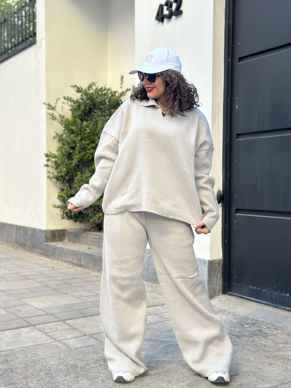 ست بافت یقه دار