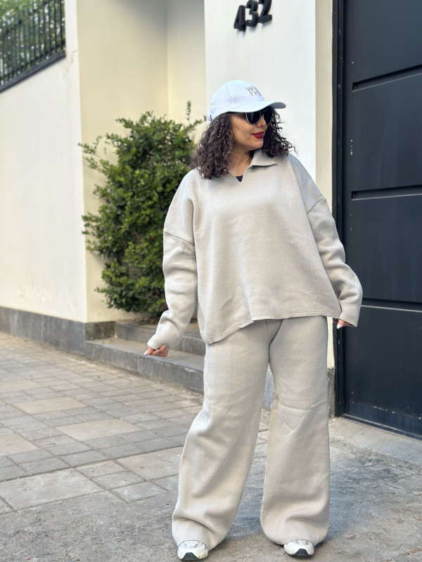 ست بافت یقه دار